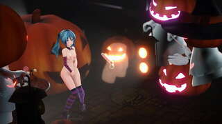 Horny Miku ne pouvez pas le supporter plus et se masturbe